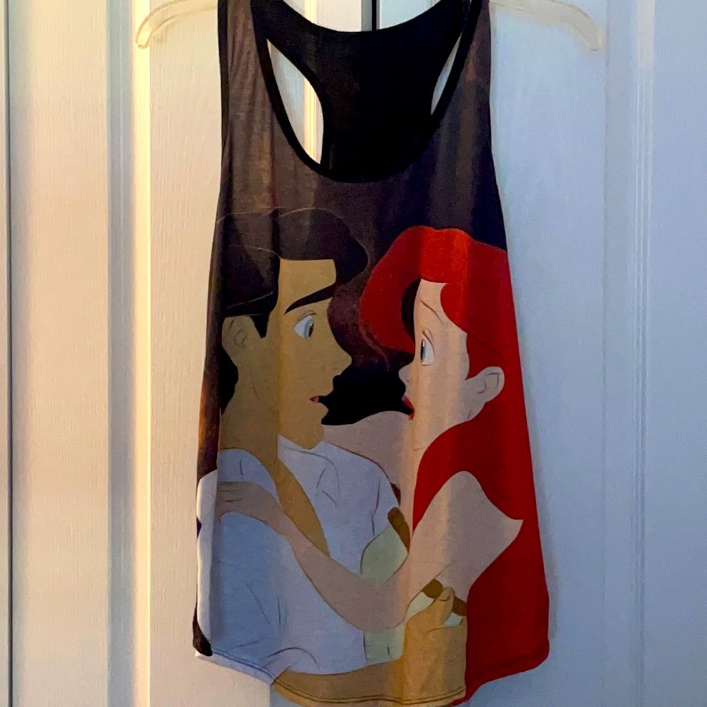 LAST CHANCE: Hot Topic Disney Ariel Large Black Racerback Tank